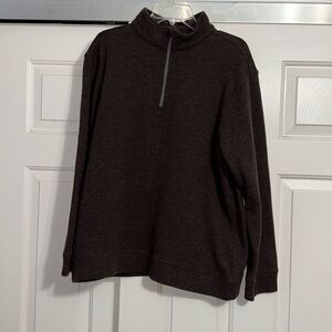 DUNNING GOLF Brown Quarter Zip Sweater